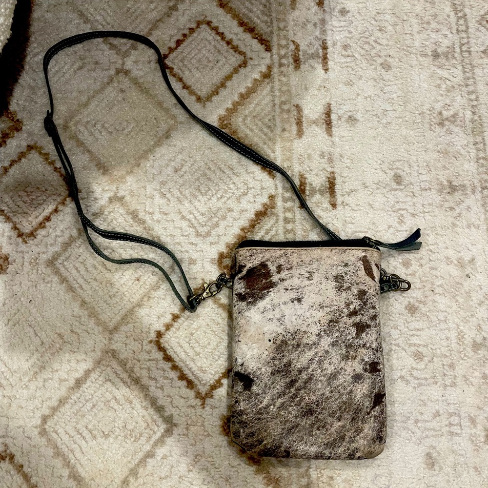 Cowhide crossbody